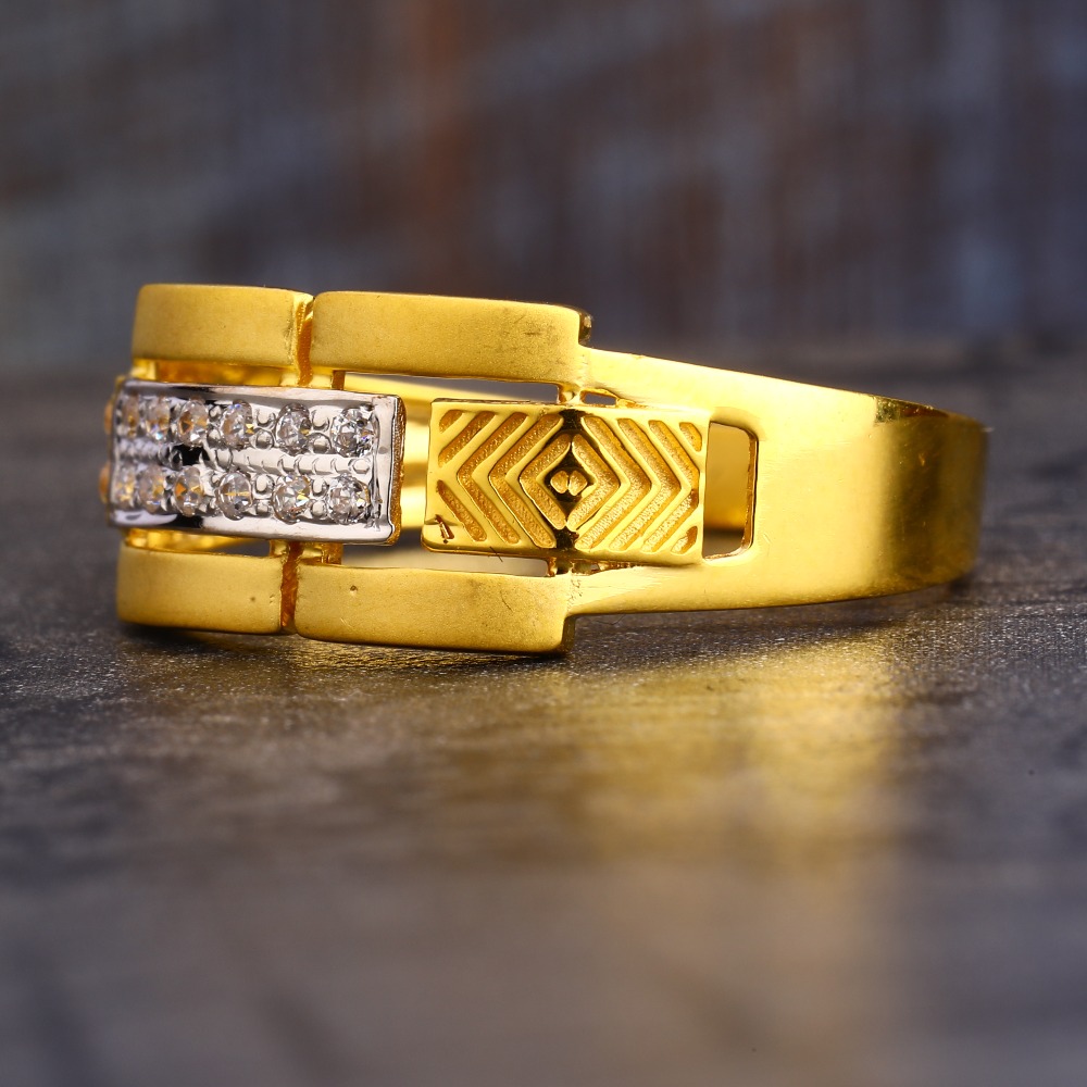 22CT CZ  Gold Designer Men's Ring MR633