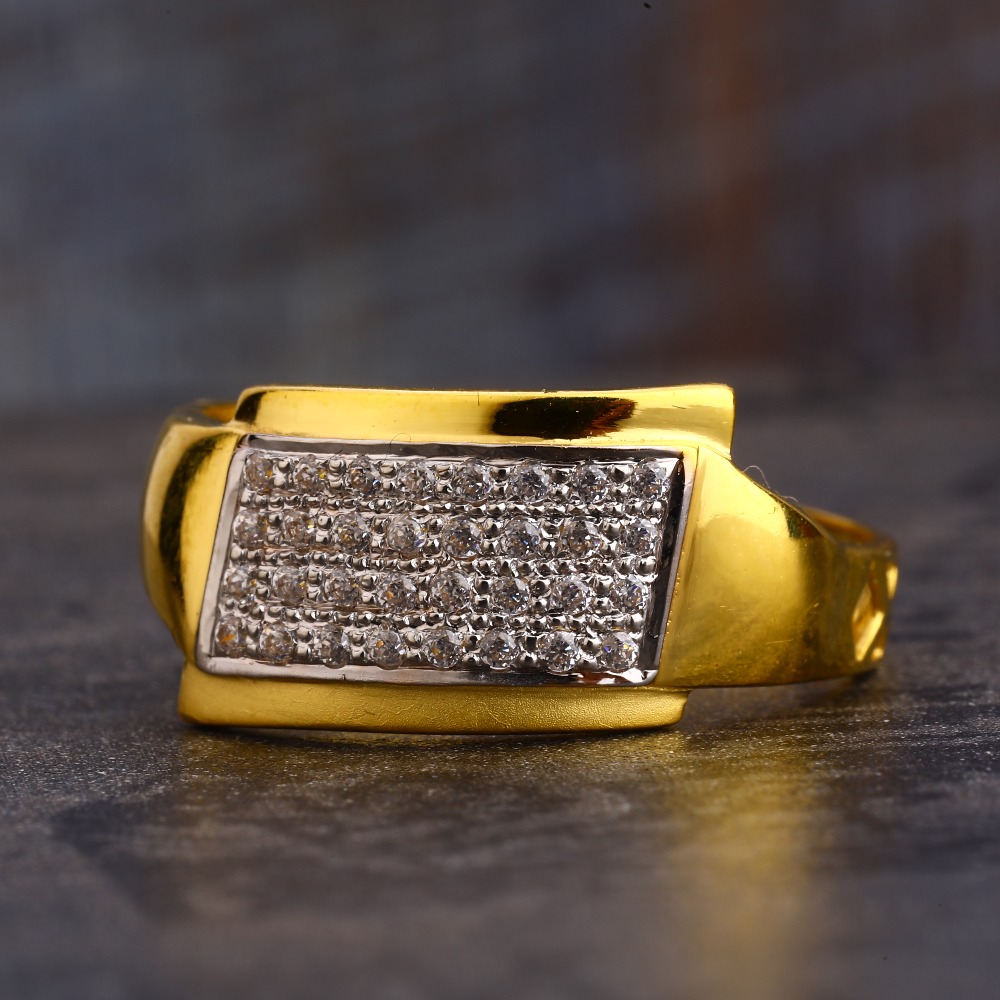 22CT CZ  Gold Classic men's Ring MR632