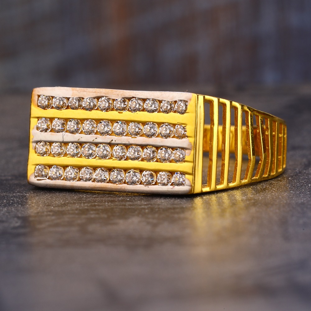 916 Gold CZ Hallmark Fancy Men's Ring MR614