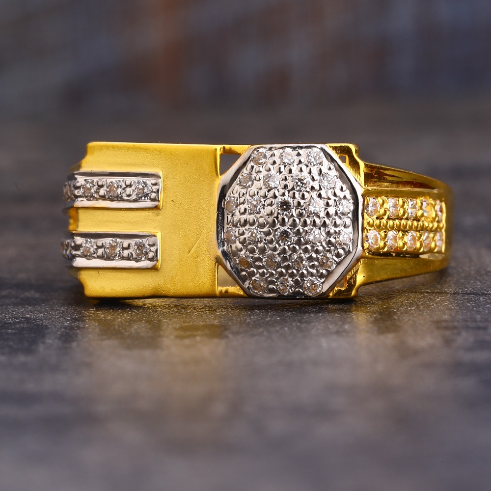 916 Gold CZ  Men's Ring MR600