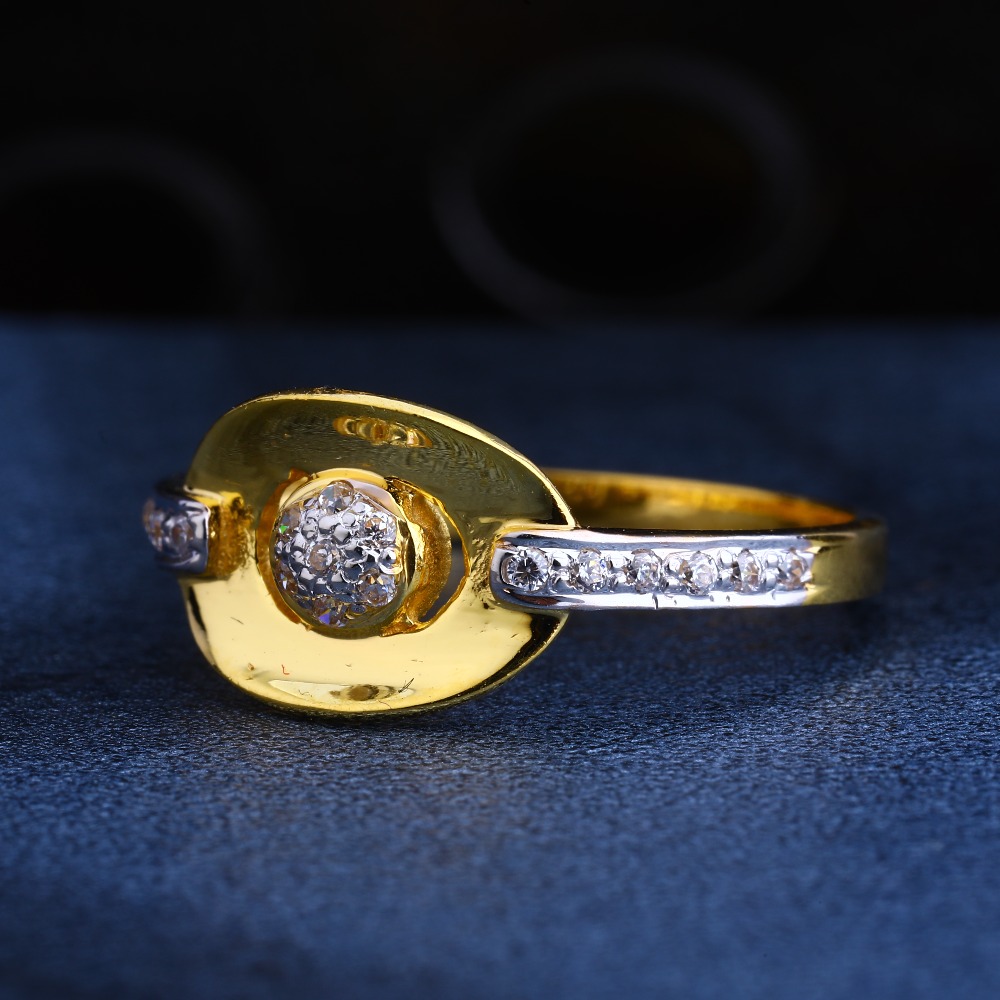 22CT Gold CZ Hallmark Classic Women's  Ring LR240
