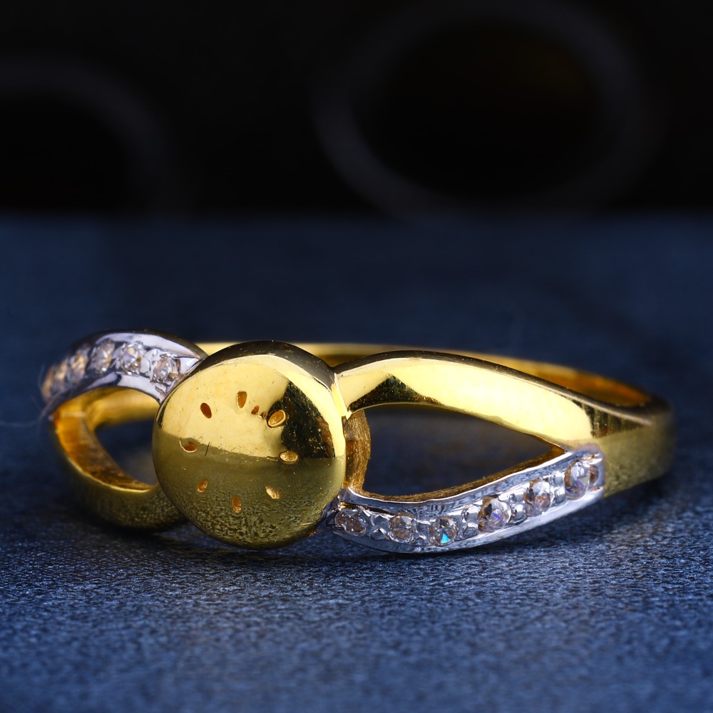 22CT Gold CZ Hallmark Women's  Ring LR239