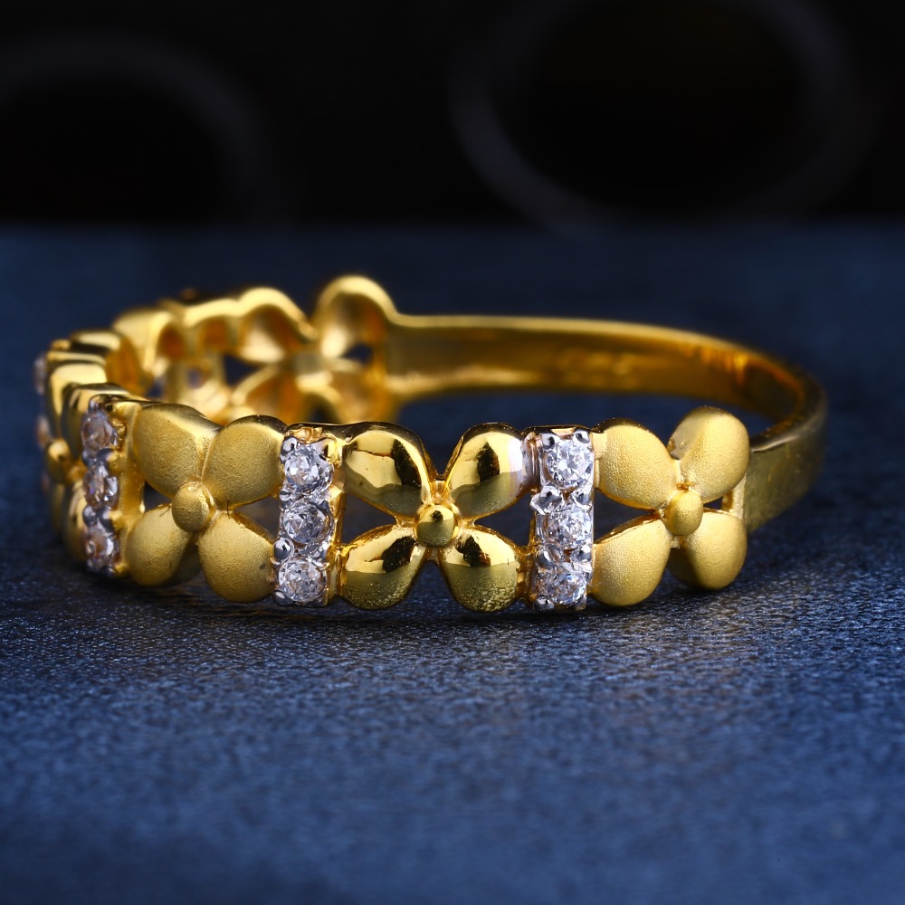 22CT Gold CZ Stylish Diamond  Ring LR238