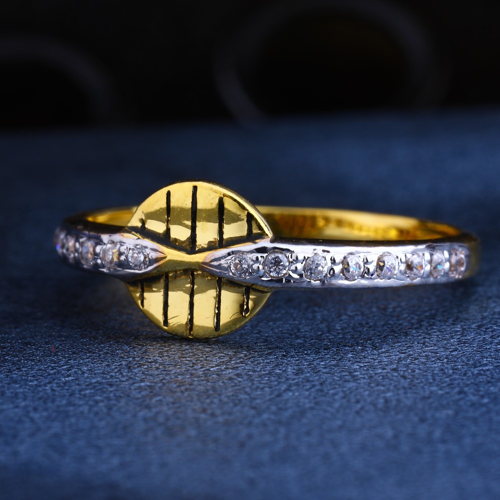 22CT Gold CZ Classic Diamond  Ring LR232
