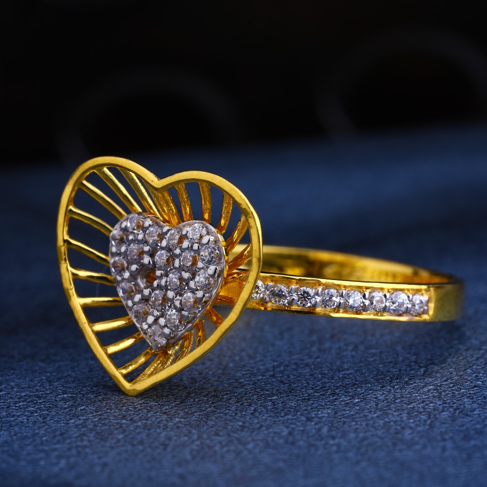 22CT Gold CZ  Hallmark Ladies Ring LR216