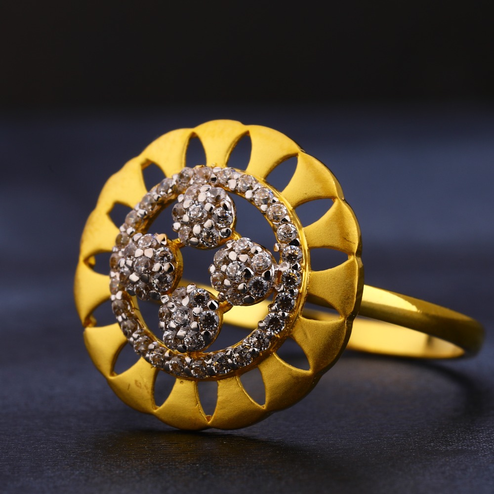 22KT Gold CZ  Exclusive Women's  Ring LR422