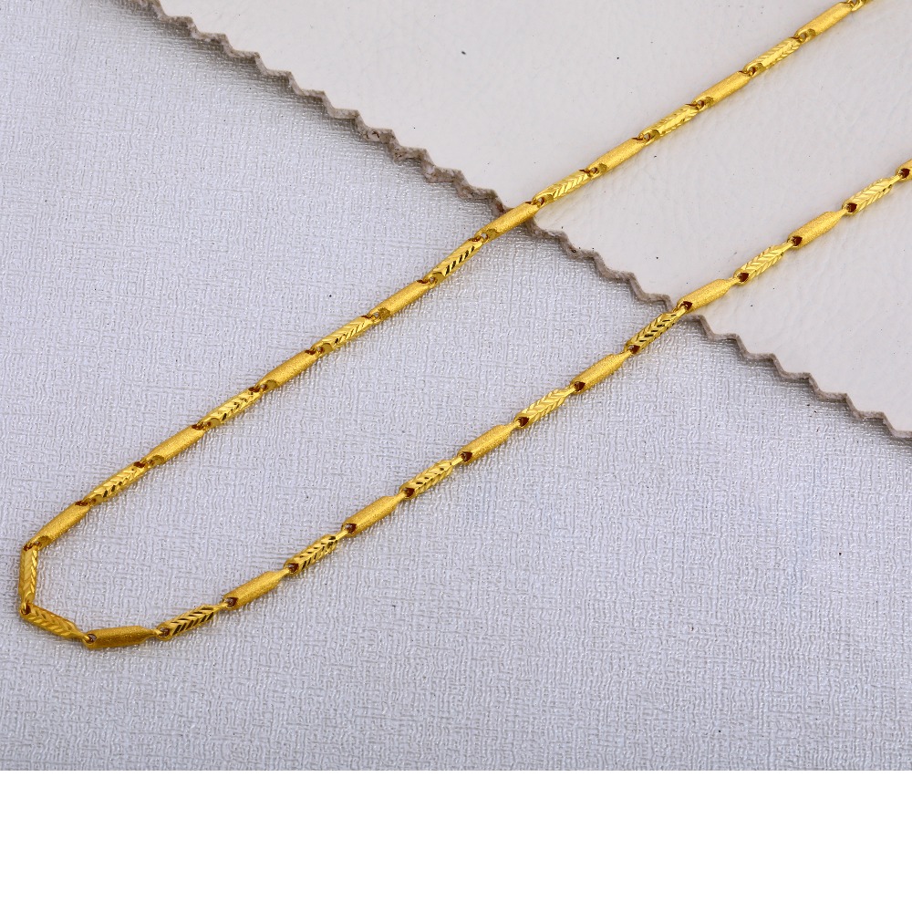 22Ct  Gold Men's Hallmark Delicate Choco Chain MCH402