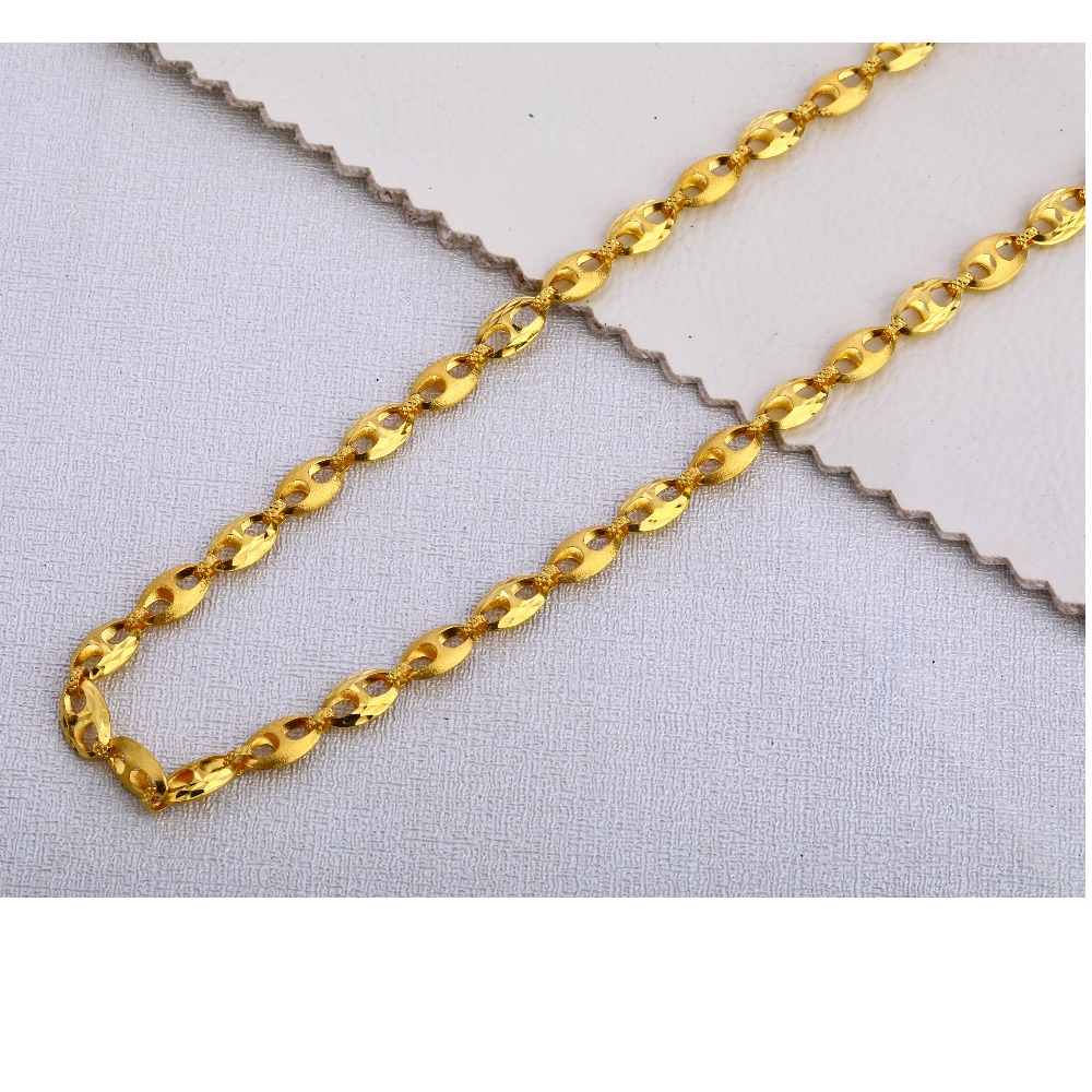 916 Gold Men's Hallmark Stylish Choco Chain MCH394