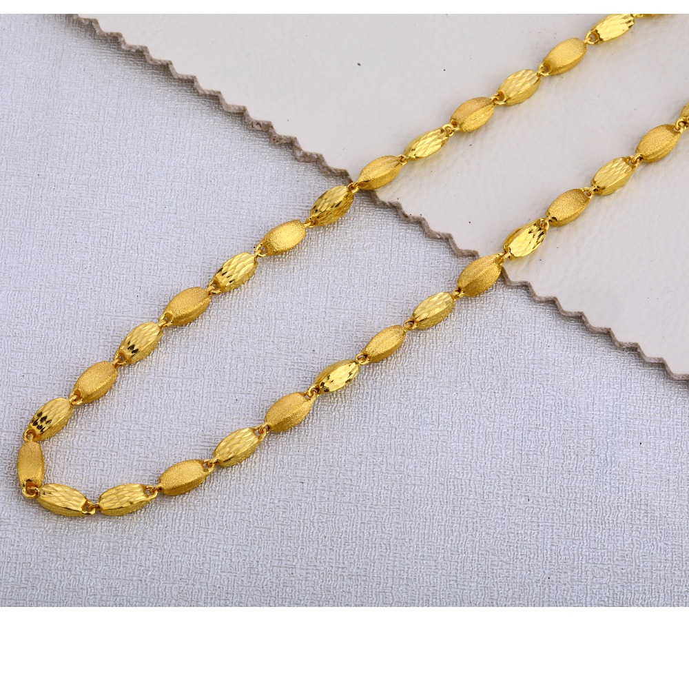 916 gold men's hallmark delicate choco chain mCH390
