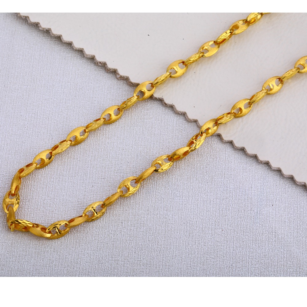 916 Gold Men's Fancy Choco Chain MCH384