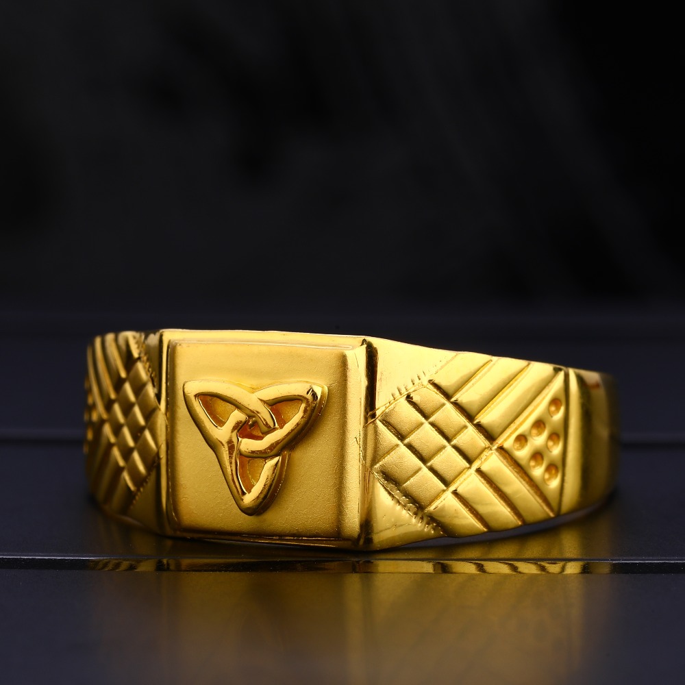 22Ct Men's Plain  Classic Gold  Ring MPR126