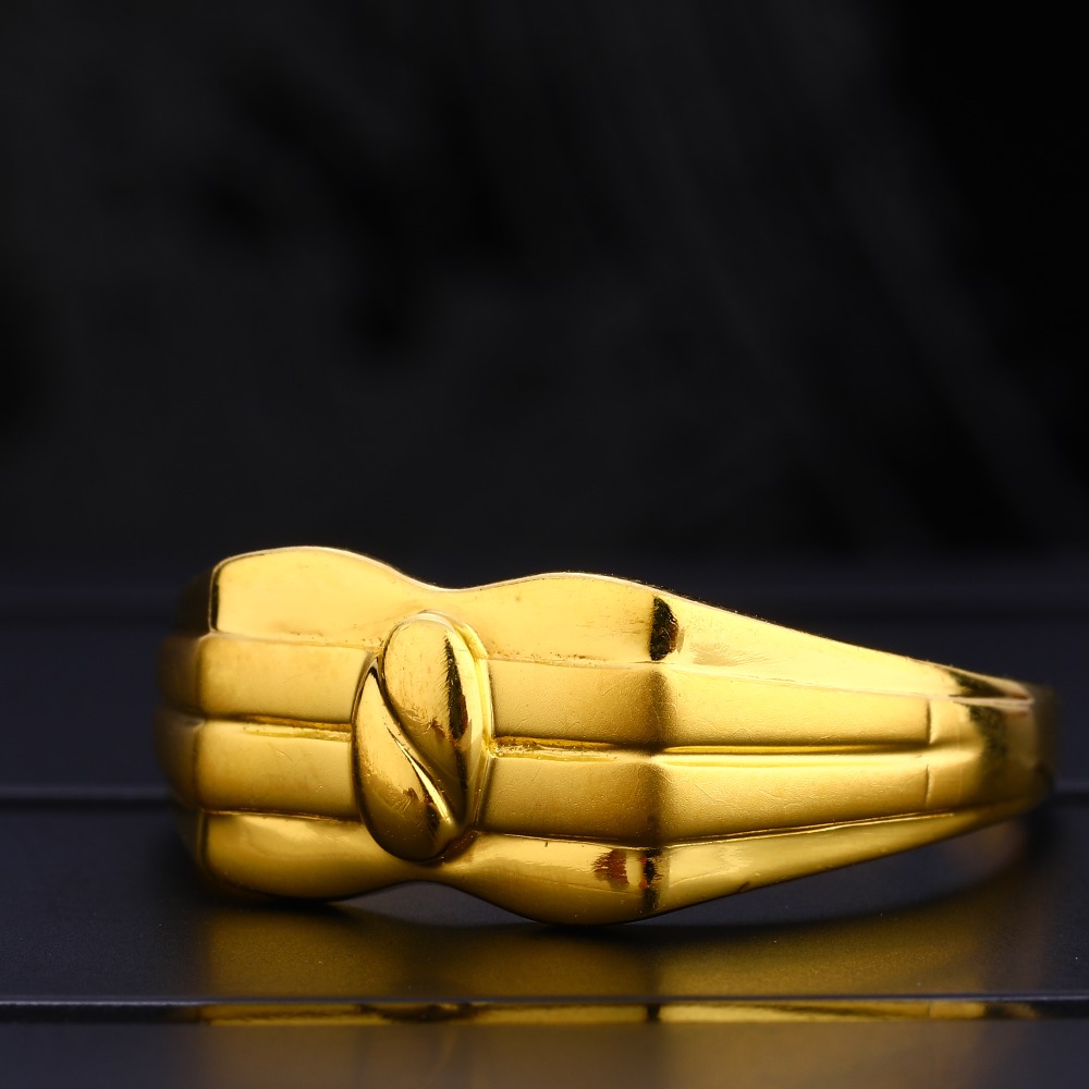 916 Gold Men's Hallmark Gorgeous Plain Ring MPR107