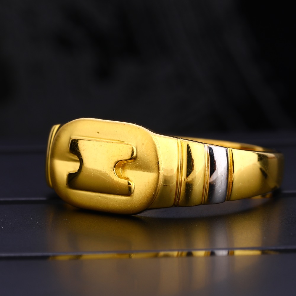 916 Gold Men's Fancy Plain Ring MPR100