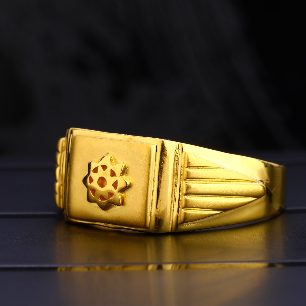 916 gold men's exclusive plain ring mpr99