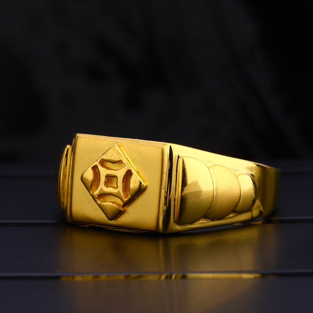 916 Gold Men's Plain Ring MPR95