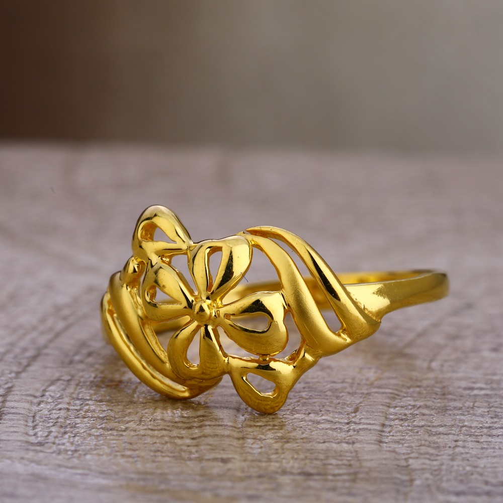 750 Gold Ladies Delicate Plain Ring LPR462