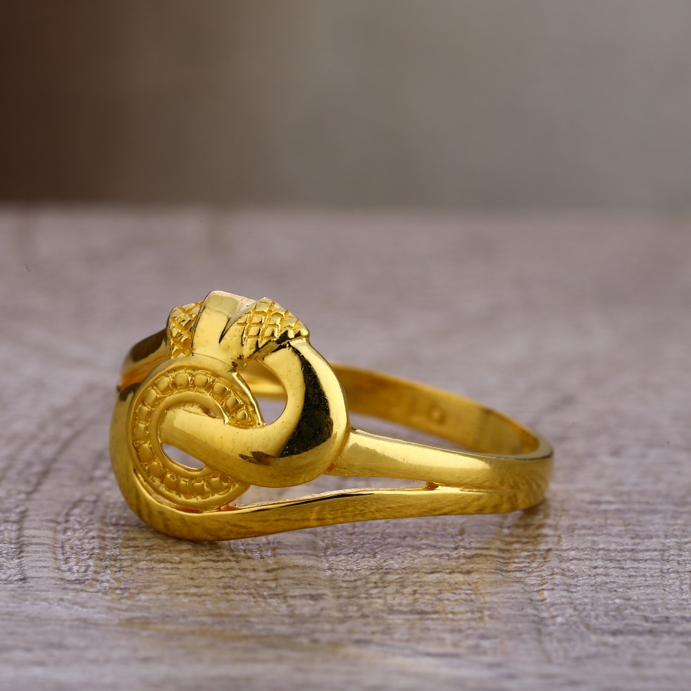 22kt Gold Women's Exclusive Hallmark Plain Ring LPR430