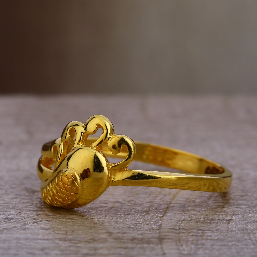 916 Gold Women's  Gorgeous Plain Ring LPR401