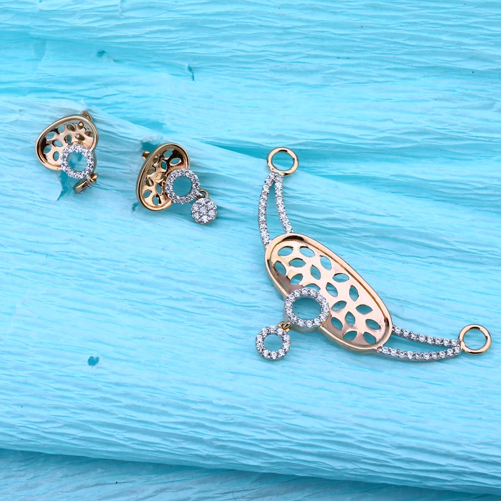 750 Rose Gold Women's Gorgeous Pendant Set RMPN119