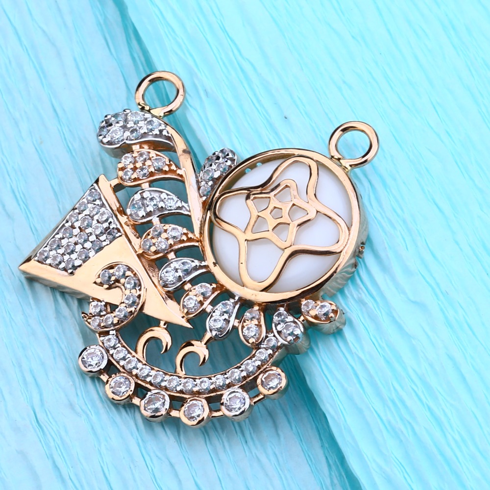 18KT Rose Gold  Classic CZ Mangalsutra Pendant RMPN77