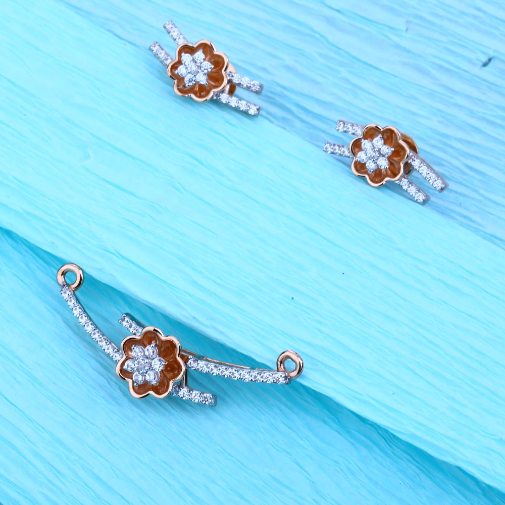18KT Rose Gold Women's Classic Pendant Set  RMPN33