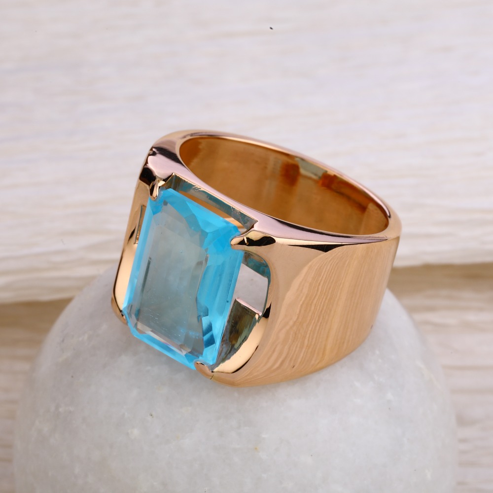 750 Rose Gold Delicate Hallmark Men's  Ring RMR58
