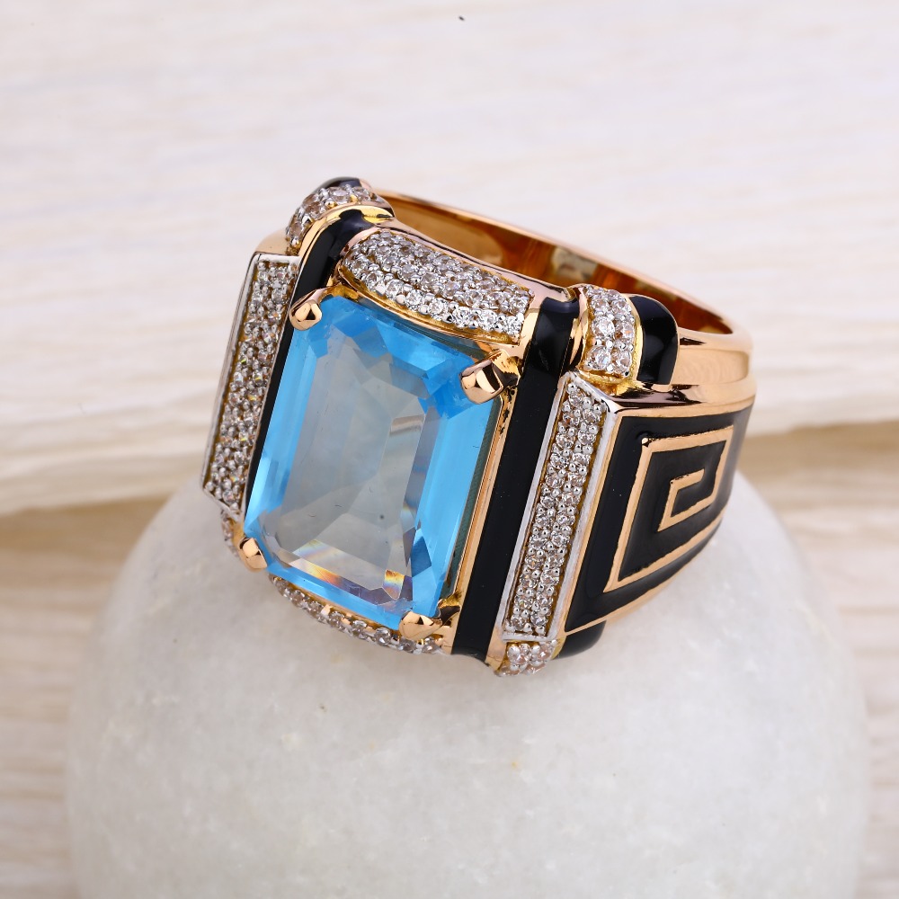 750 Rose Gold Hallmark Men's  Ring RMR55