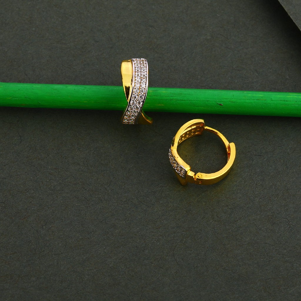 750 Gold Cz Delicate Earring Bali LFB118