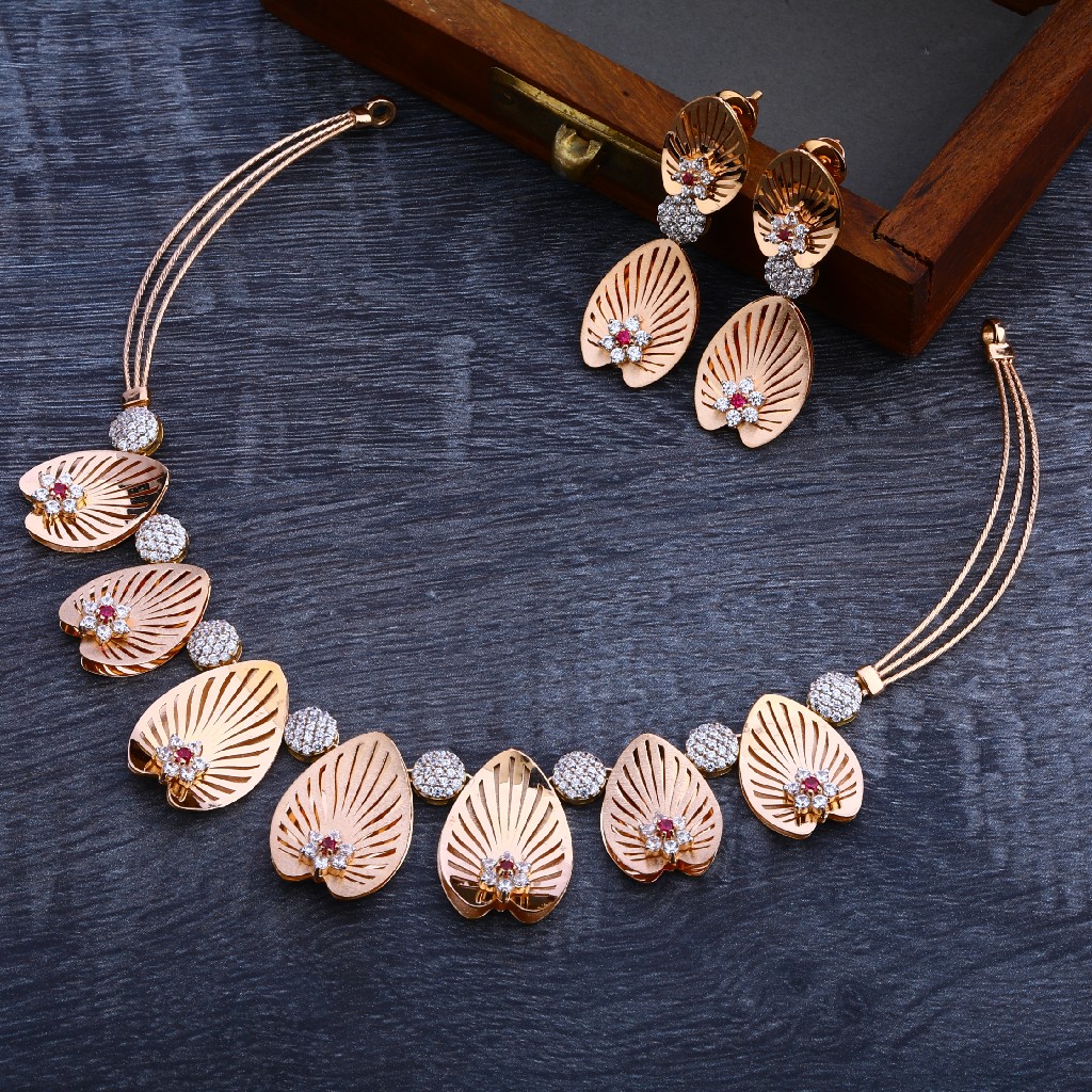 18CT Rose Gold Hallmark Gorgeous  Necklace Set RN99