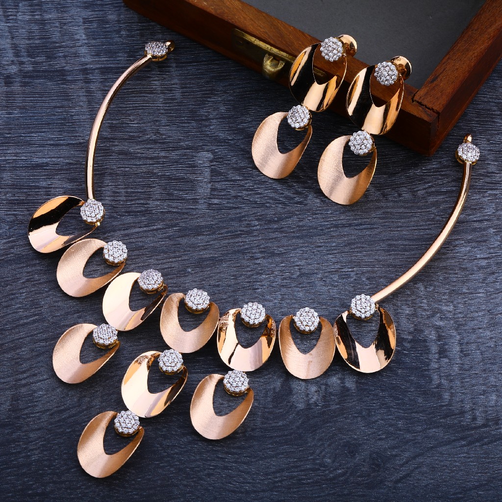 18CT Rose Gold Hallmark Exclusive Necklace Set RN101