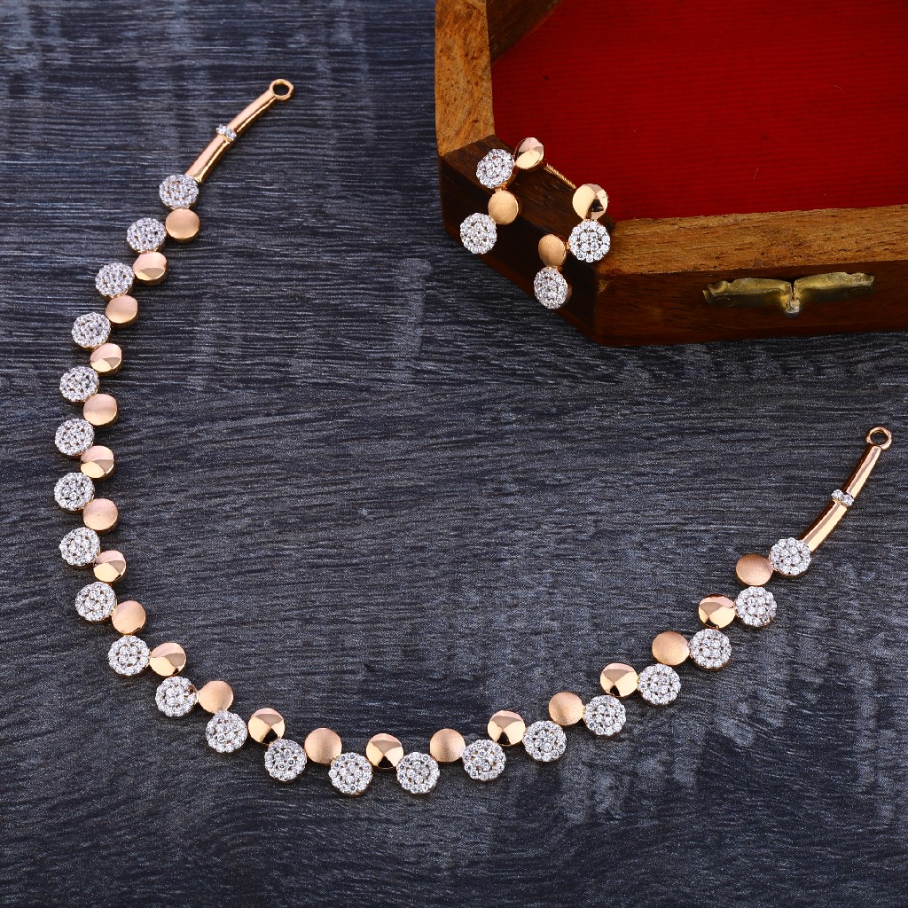 18KT Rose Gold Hallmark Ladies Necklace Set RN143