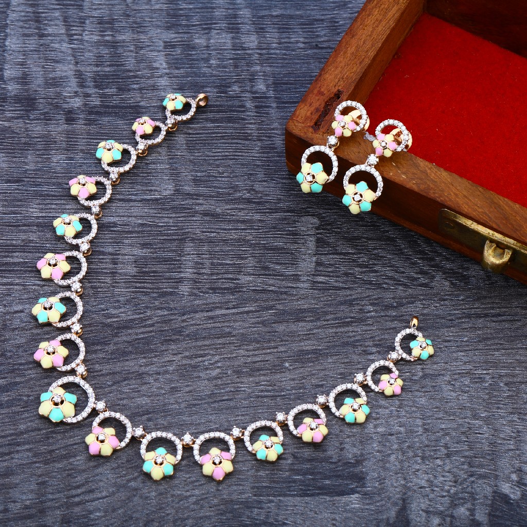750 Rose Gold Hallmark Classic Necklace Set RN90