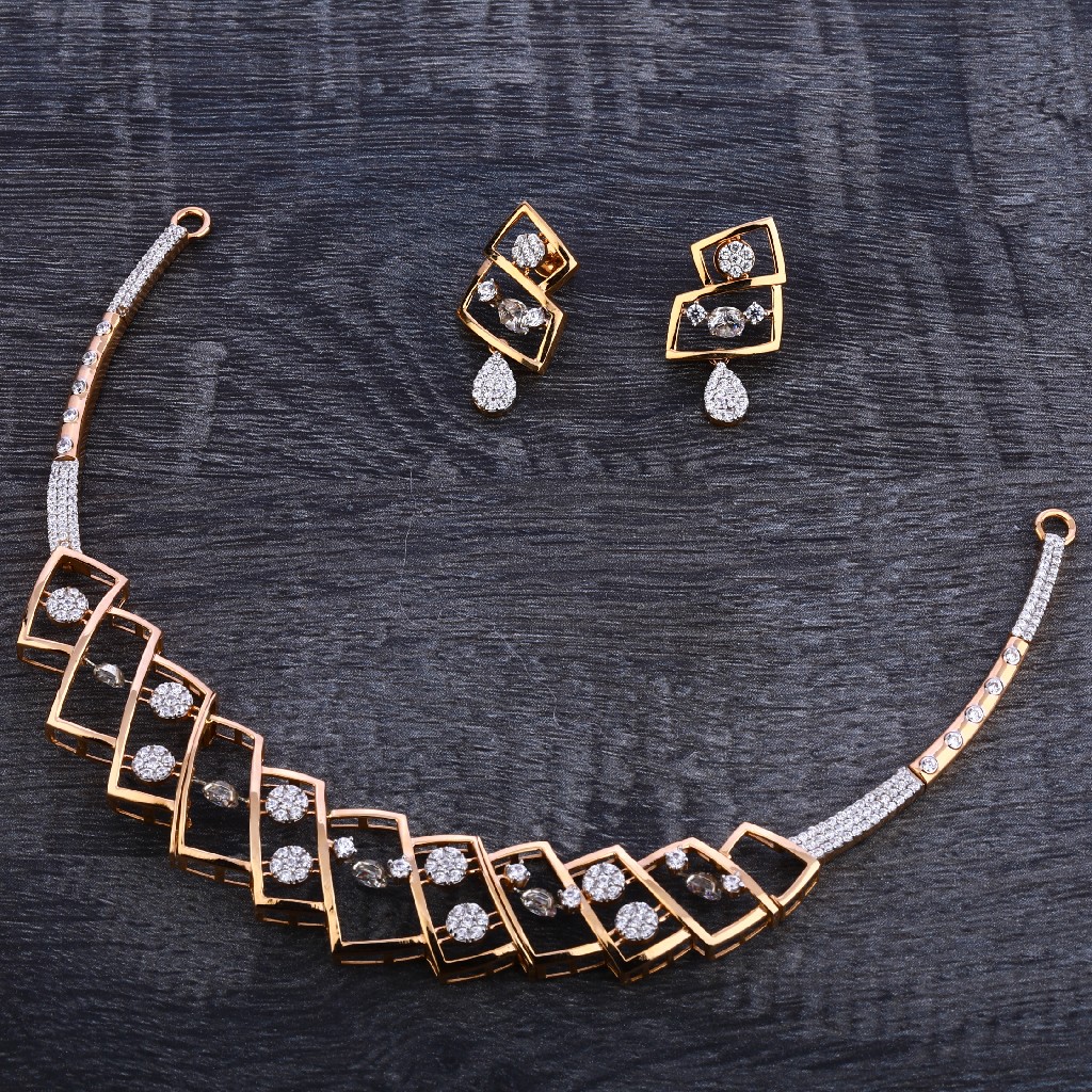 750 Rose Gold Hallmark Necklace Set RN116