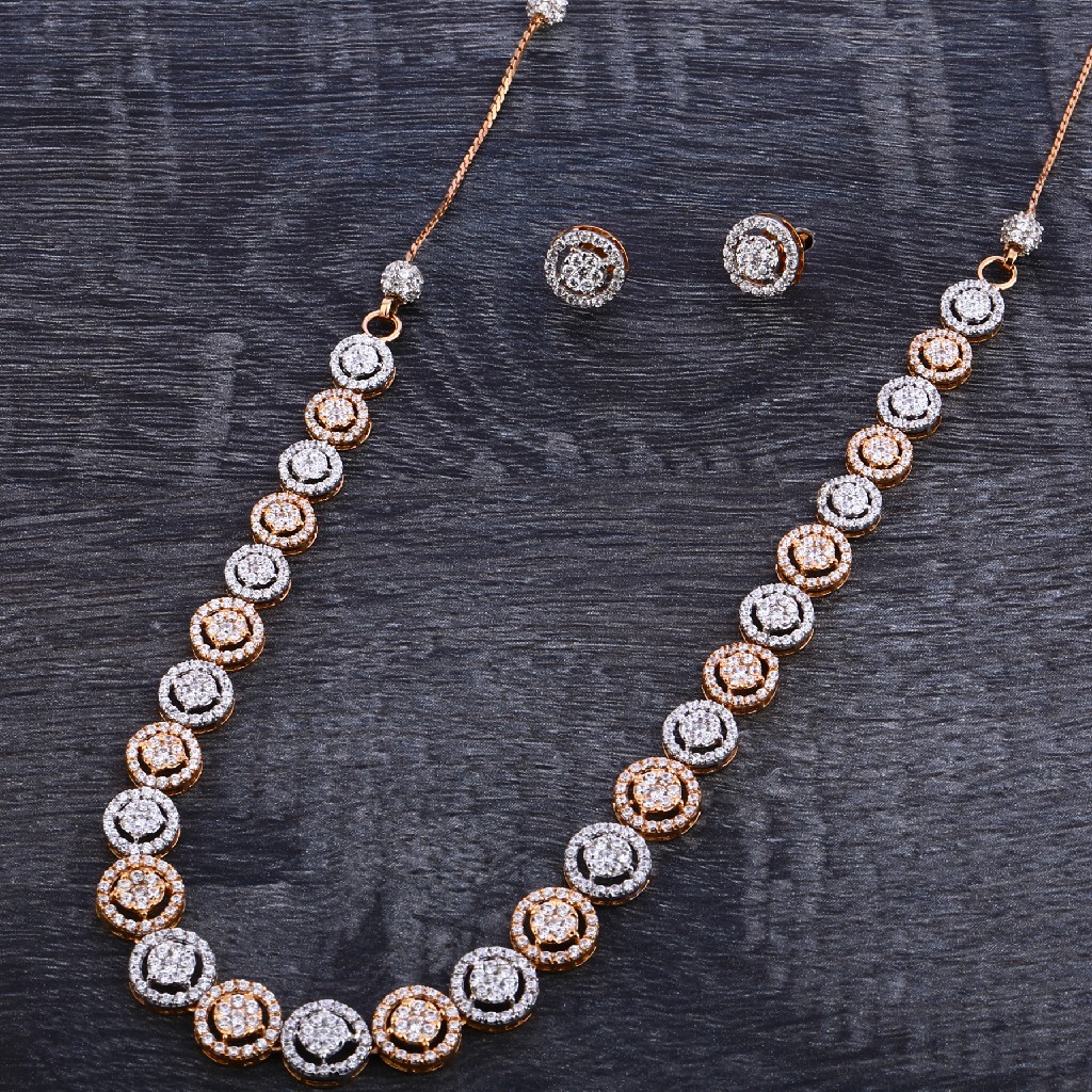 750 Rose Gold Delicate Necklace Set RN124