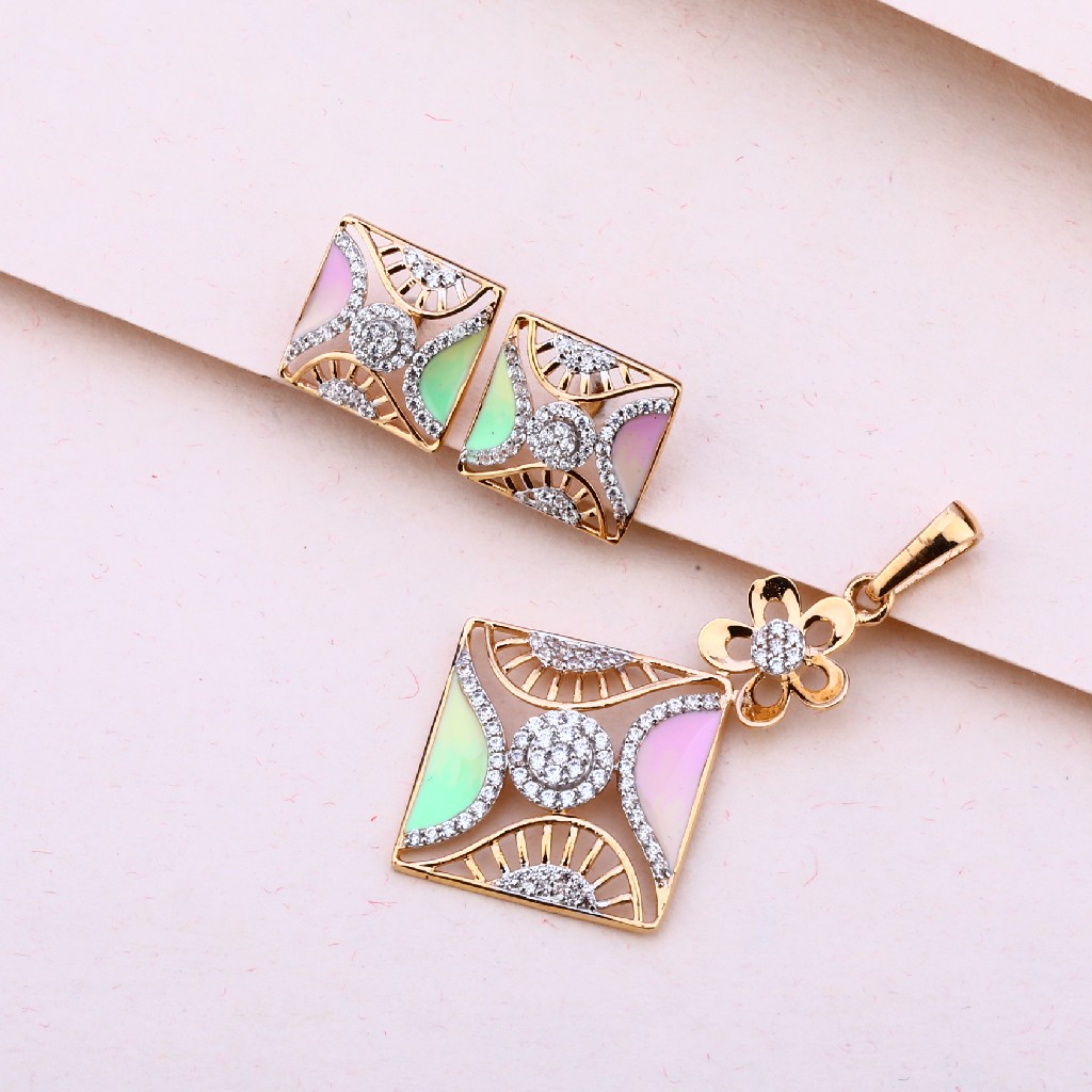 750 Rose Gold Gorgeous Pendant Set RPS155