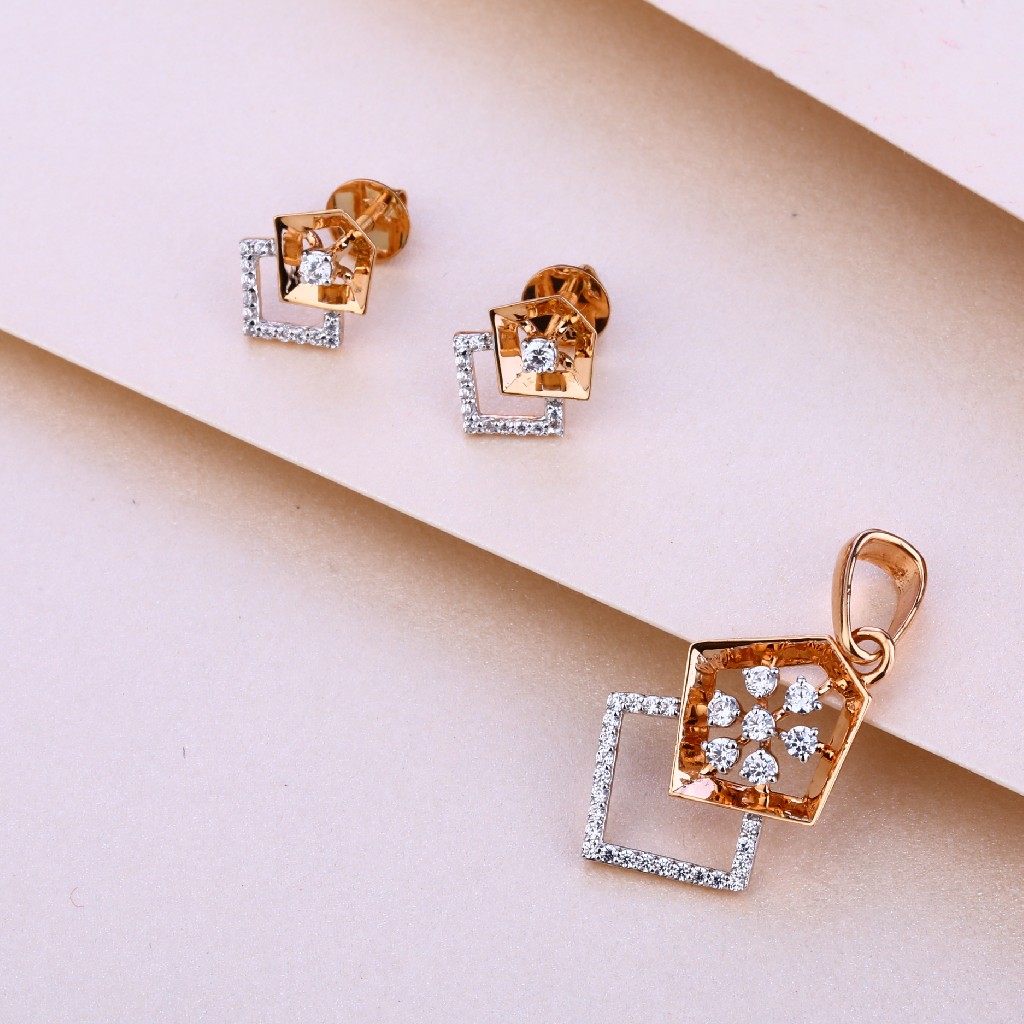 18KT Rose Gold Women's Pendant Set RPS23