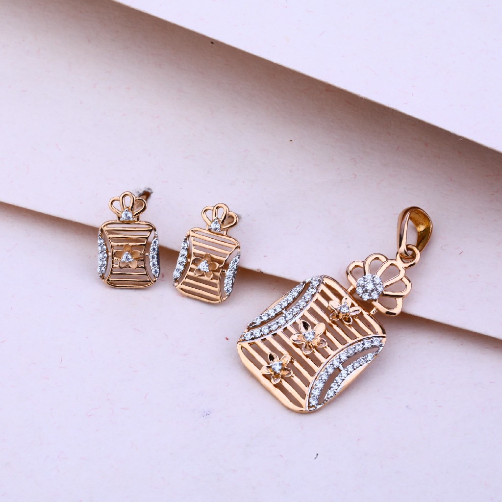 750 Rose Gold women's Exclusive Pendant Set RPS74