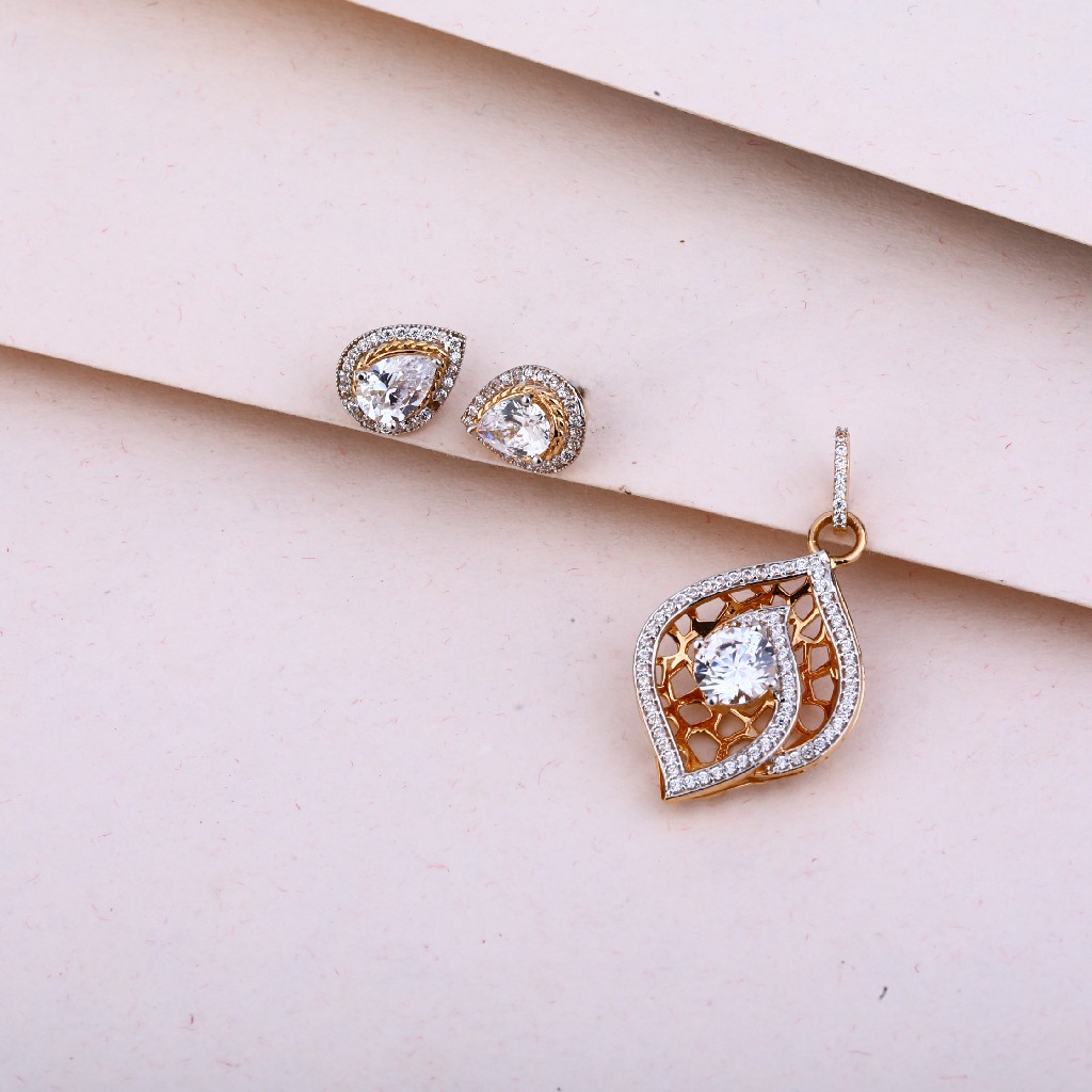 750  Rose Gold Hallmark  Pendant Set RPS128