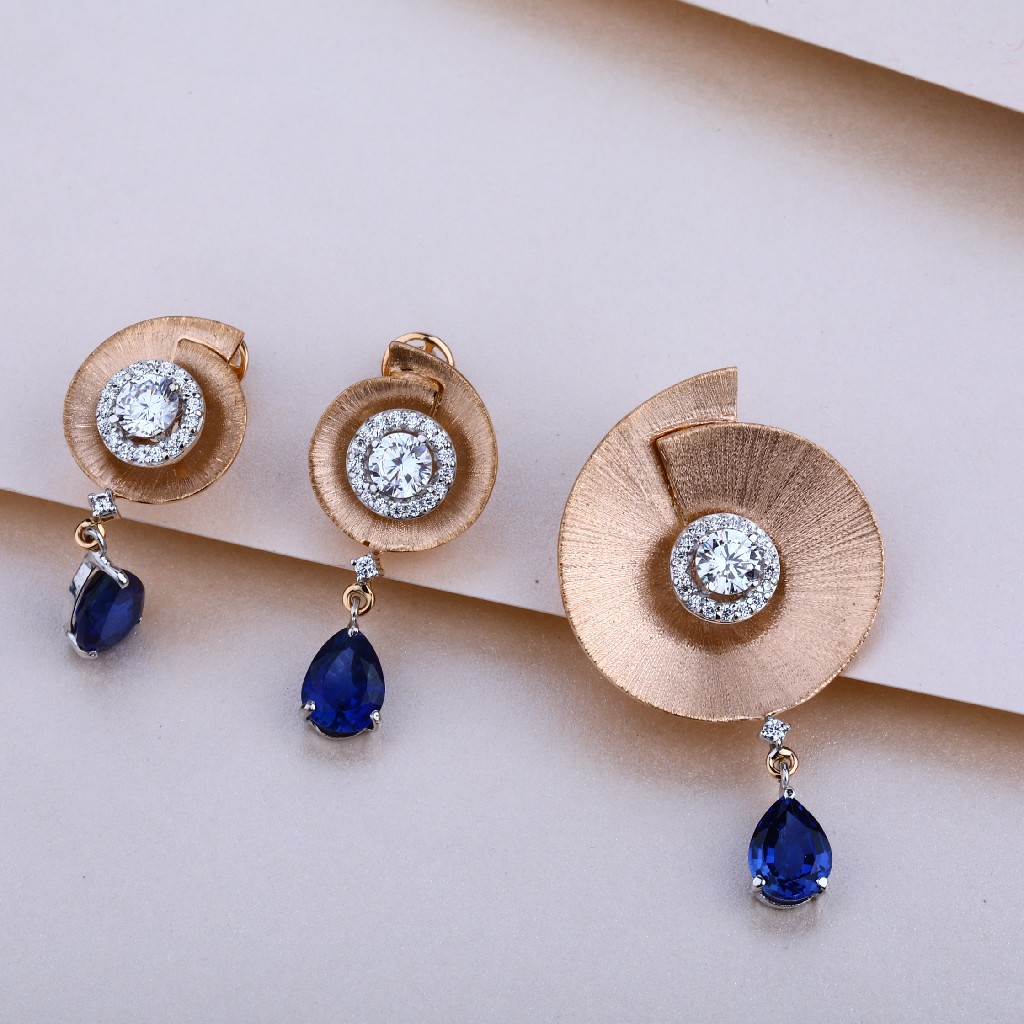18KT Rose Gold Exclusive Hallmark Pendant Set RPS18