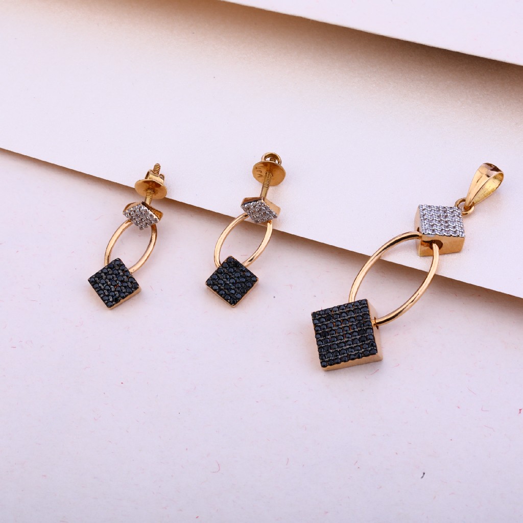 18KT Rose Gold Classic Hallmark Pendant Set RPS35