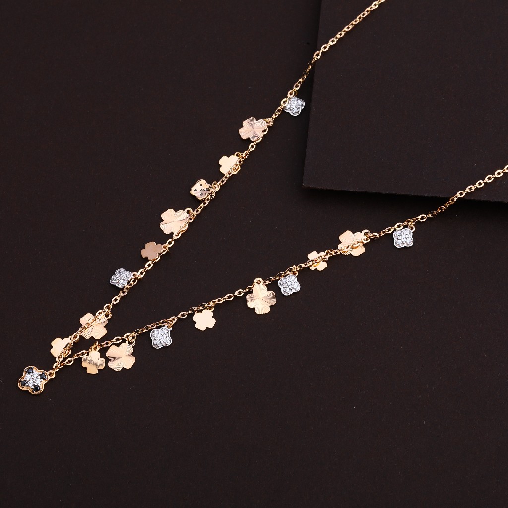 18KT Rose Gold Stylish Hallmark Necklace RTM120