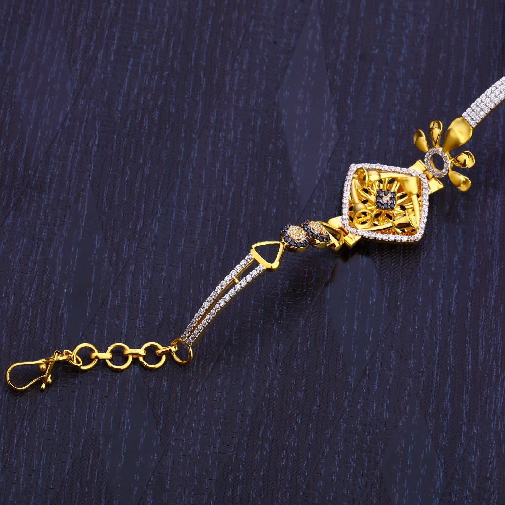 916 Gold Designer Ladies Hallmark Bracelet LB275