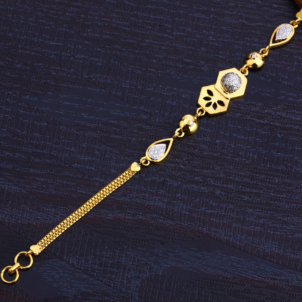 22Kt Gold Cz Stylish Women's Bracelet LB259