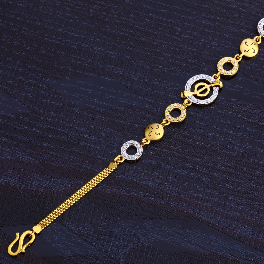 22KT Gold Cz Classic Hallmark Bracelet LB271