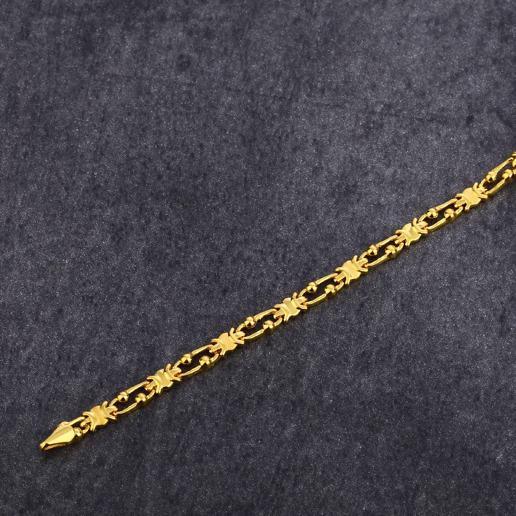 916 Gold Cz Fancy Plain Bracelet LPBR49