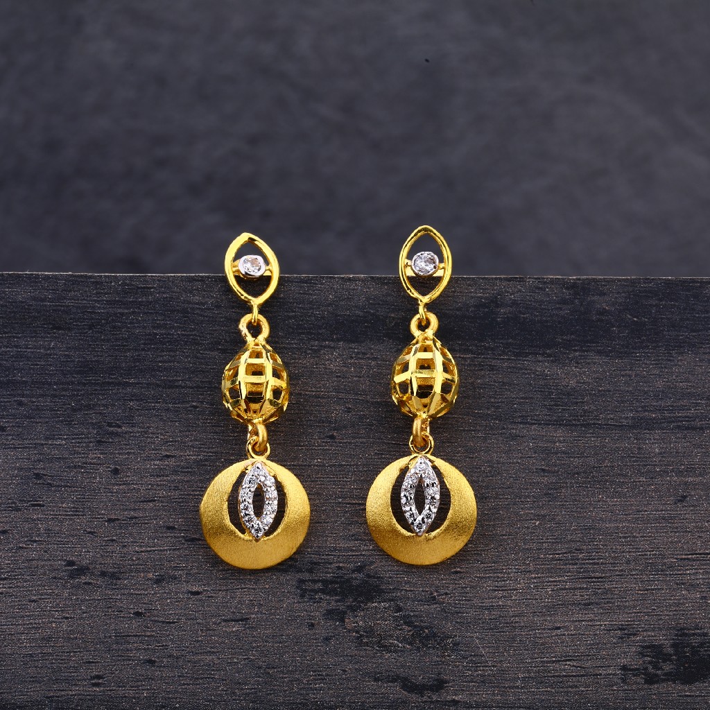 22Kt Gold Women's Exclusive Hallmark Earring LJE237