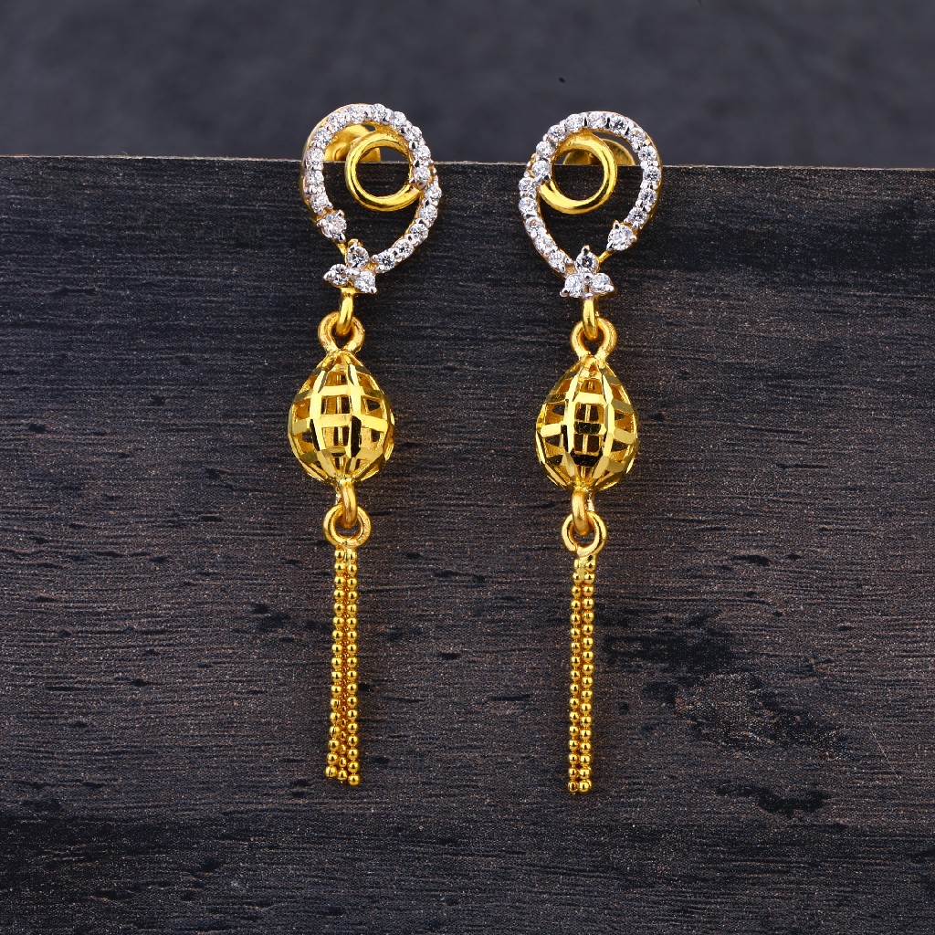 22Kt Gold Latkan Hallmark Earring LJE150