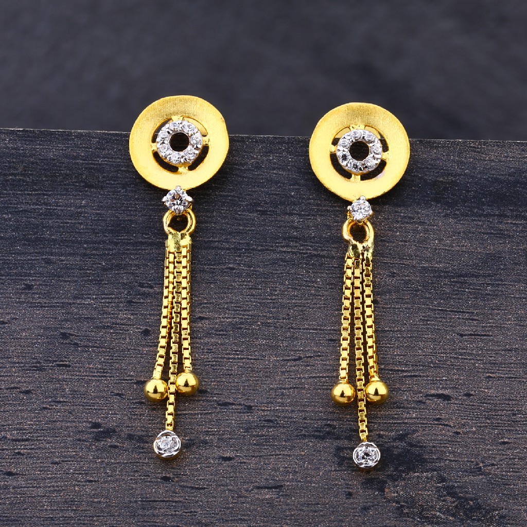 22KT Gold Fancy Latkan Earring LJE158