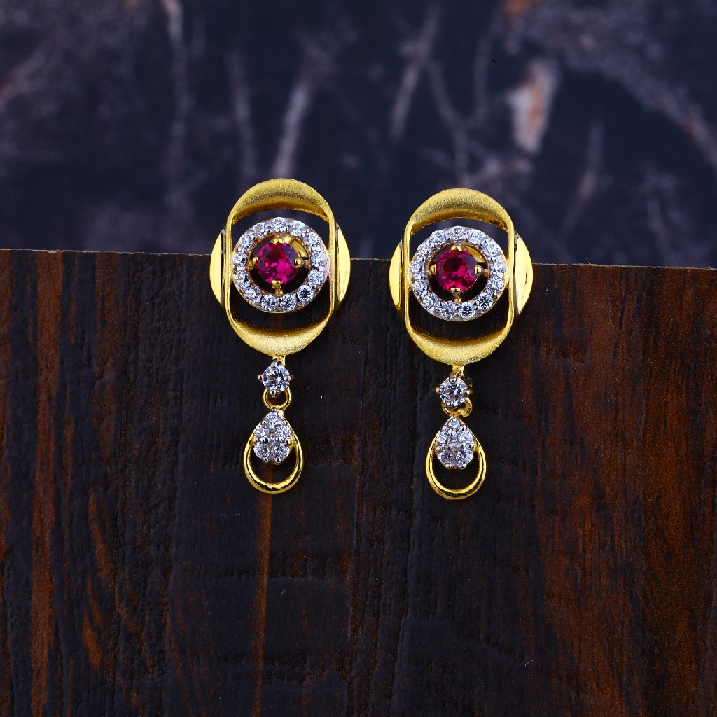 22KT Cz Gold Fancy Earring LFE305