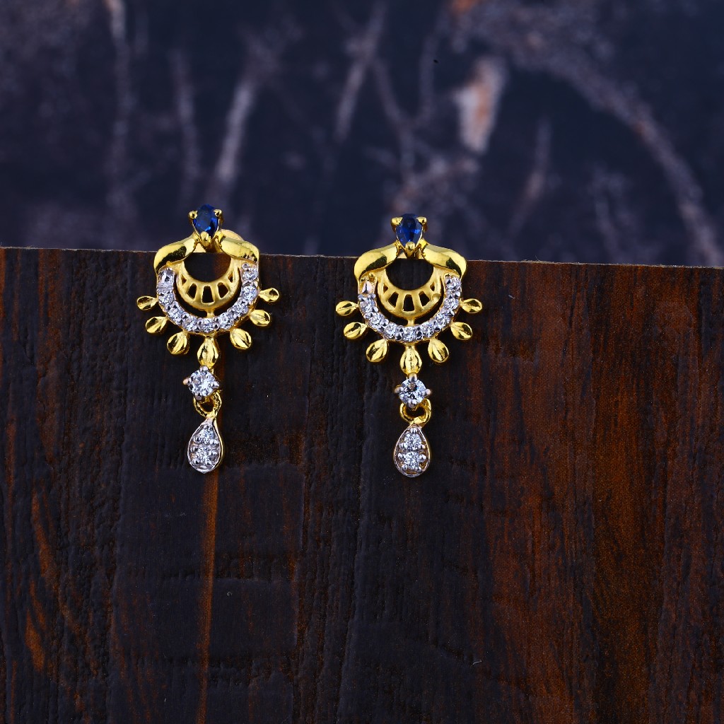 22KT Cz Gold Classic  Earring LFE303
